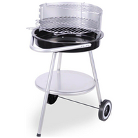 Large Round Charcoal Barbecue with Wheels
