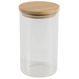 Glass Jar with Bamboo Lid
