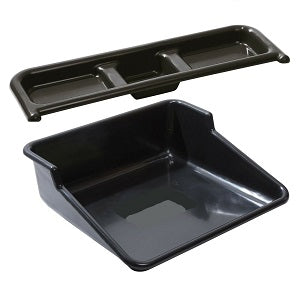 Black Plastic Potting Tray with Shelf