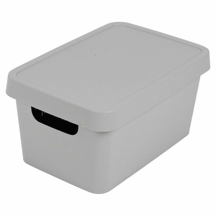 3.6 Litre Grey Storage Box with Lid