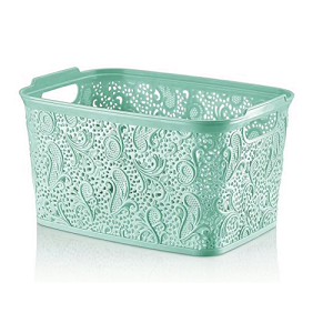 Green Lace Storage Basket