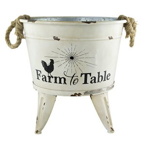 Tin Planter with Legs