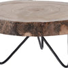 30-33cm Natural Rustic Tree Wood Slice with Metal Stand