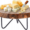 30-33cm Natural Rustic Tree Wood Slice with Metal Stand