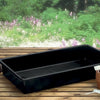 Heavy Duty Rectangle Multi Purpose Black Plastic Garden Tray - 70 Litre - (Length: 120cm x Width: 60cm x Height: 12cm)