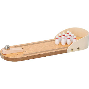 Mini Desk Table Top Wooden Ten Pin Bowling Game