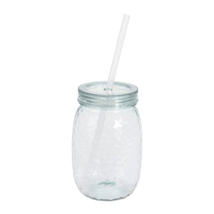 Drinking Jar with a Straw