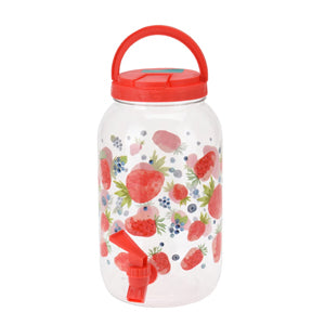 Strawberry Patterned Drinks Dispenser