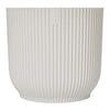White Eco Ribbed Plant Pot
