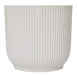 White Eco Ribbed Plant Pot