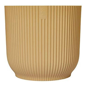 Yellow Eco Ribbed Plant Pot