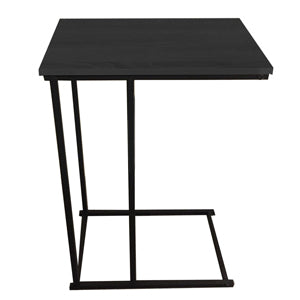Black Industrial C Shape Sofa Side Laptop Table
