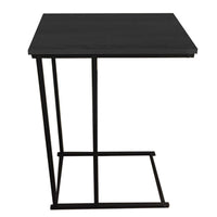 Black Industrial C Shape Sofa Side Laptop Table