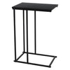 Black Industrial C Shape Sofa Side Laptop Table