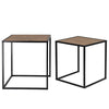 Brown Nesting Coffee Side Tables – Set of 2