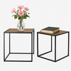 Brown Nesting Coffee Side Tables – Set of 2
