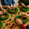 Pack of 5 Padded Moss Wreath Rings - Natural Green Bases for Crafting (14" 35cm)