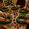 Pack of 5 Padded Moss Wreath Rings - Natural Green Bases for Crafting (14" 35cm)