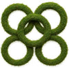 Pack of 5 Padded Moss Wreath Rings - Natural Green Bases for Crafting (10" 25cm)