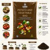 Clover Potato & Vegetable Compost Grow Bag 50 Litre Peat Soil Planter Garden