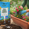 Clover 40L Tub & Basket Peat Compost Multi Purpose Potting Soil Hanging Pots