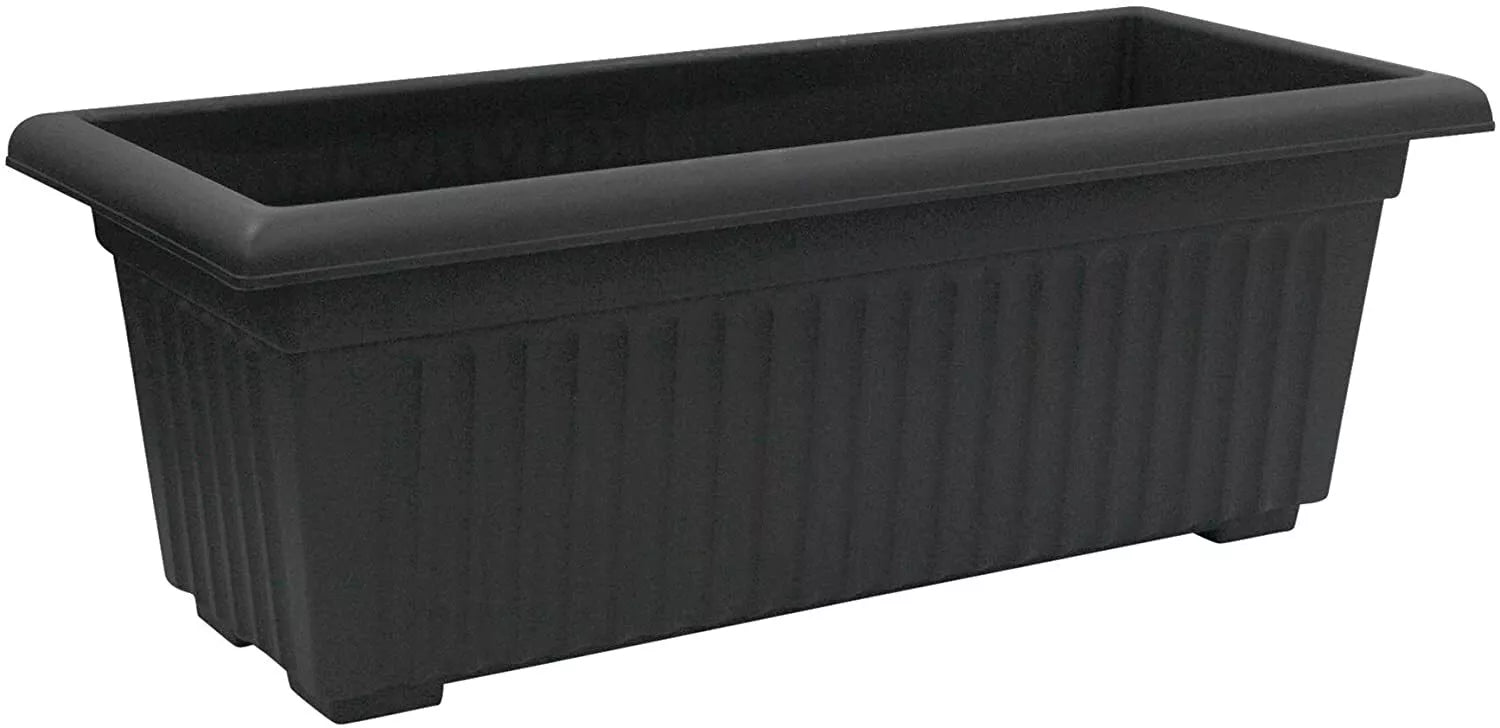 70cm Black Trough Planter