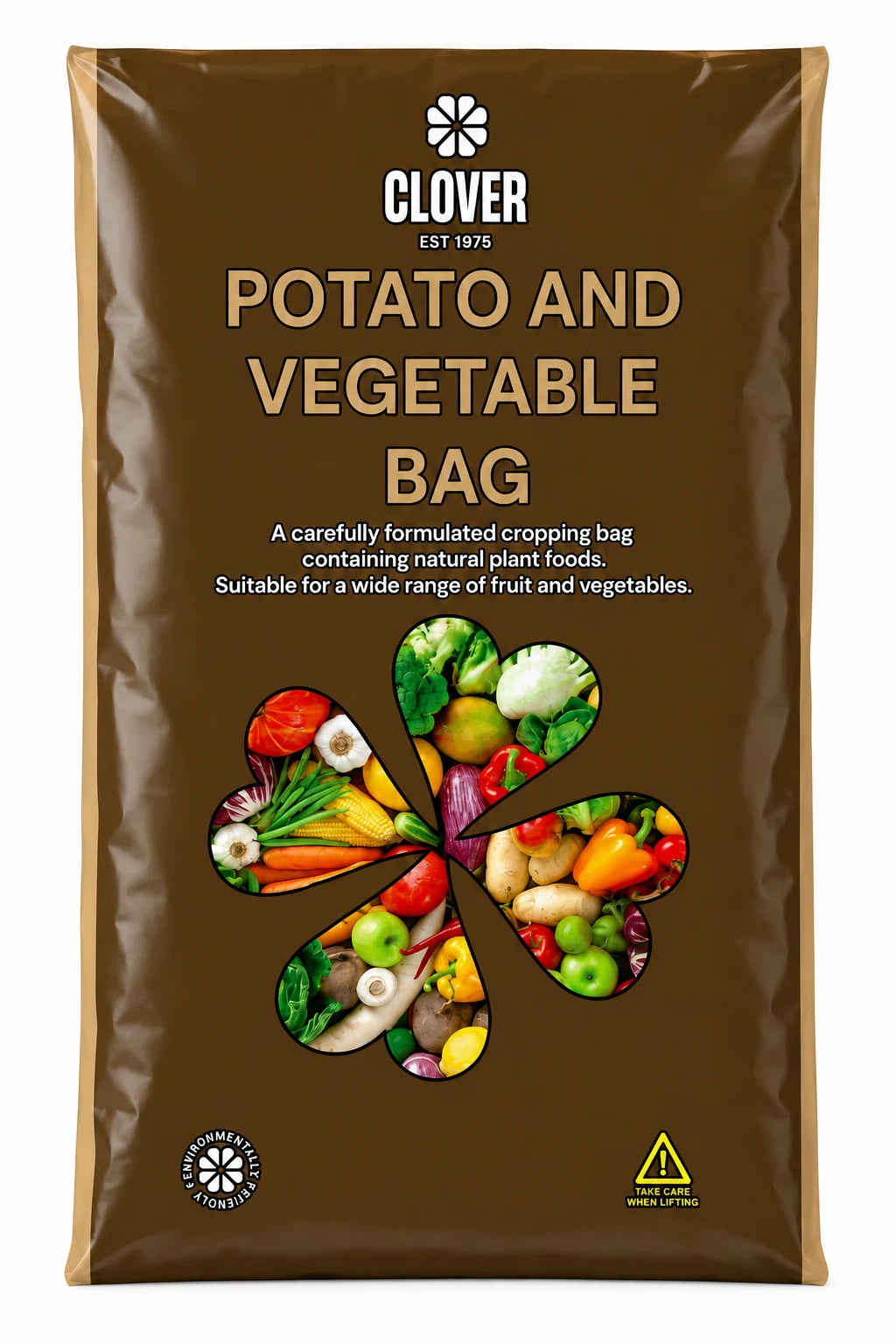 Clover Potato & Vegetable Compost Grow Bag 50 Litre Peat Soil Planter Garden