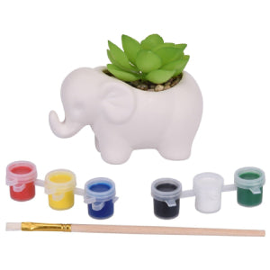 Children's Small Elephant Artificial Plant Pot Painting Set