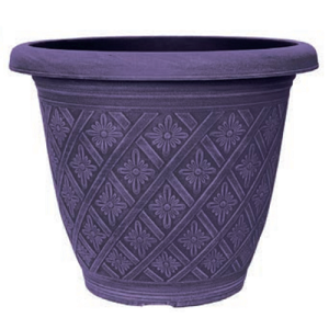 Brushed Wood Violet Plant Pot