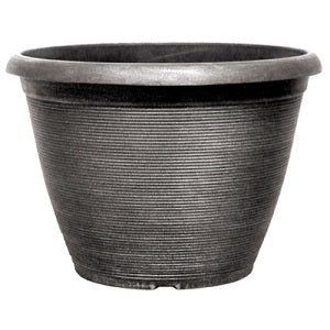 Silver Plant Pot with Rim