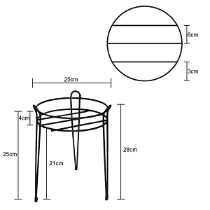 Metal Round Plant Pot Stand