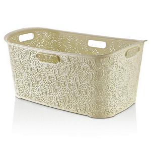 Cream 40 Litre Lace Storage Basket