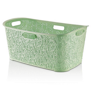 Green 40 Litre Lace Storage Basket