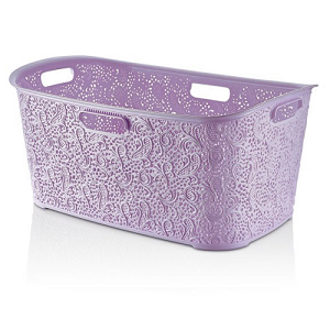 Lilac 40 Litre Lace Storage Basket