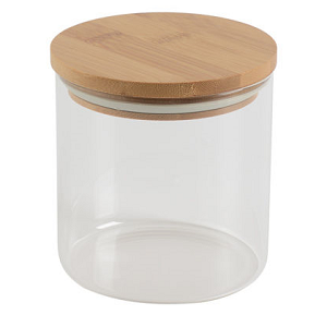 Glass Jar with Bamboo Lid