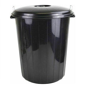 50 Litre Black Plastic Bin