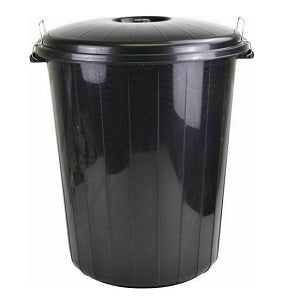 65 Litre Black Plastic Bin