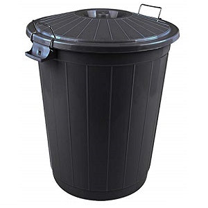 70 Litre Black Plastic Bin