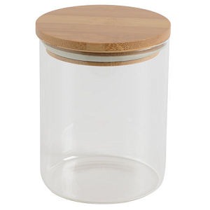 Glass Jar with Bamboo Lid