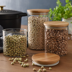 Glass Jar with Bamboo Lid