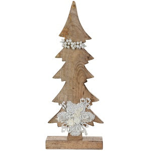 Wooden Christmas Tree with Pearl Decoration