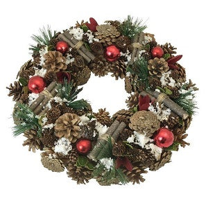 Festive Artificial Christmas Wreath Ring