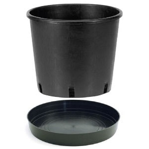 35 Litre Plastic Plant Pot with Saucer