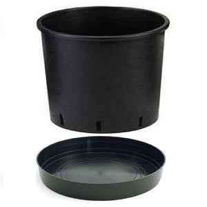 5 Litre Plastic Plant Pot with Saucer