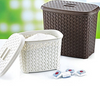 Light Brown Rattan Washing Powder Storage Box