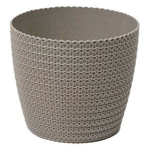 Eco Knitted Grey Plant Pot