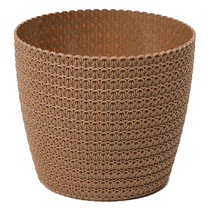 Eco Knitted Natural Brown Plant Pot