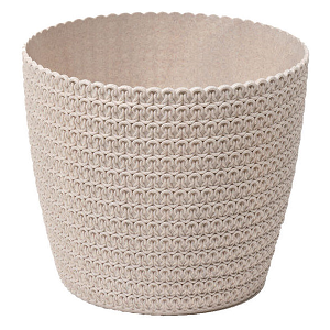Eco Knitted White Plant Pot
