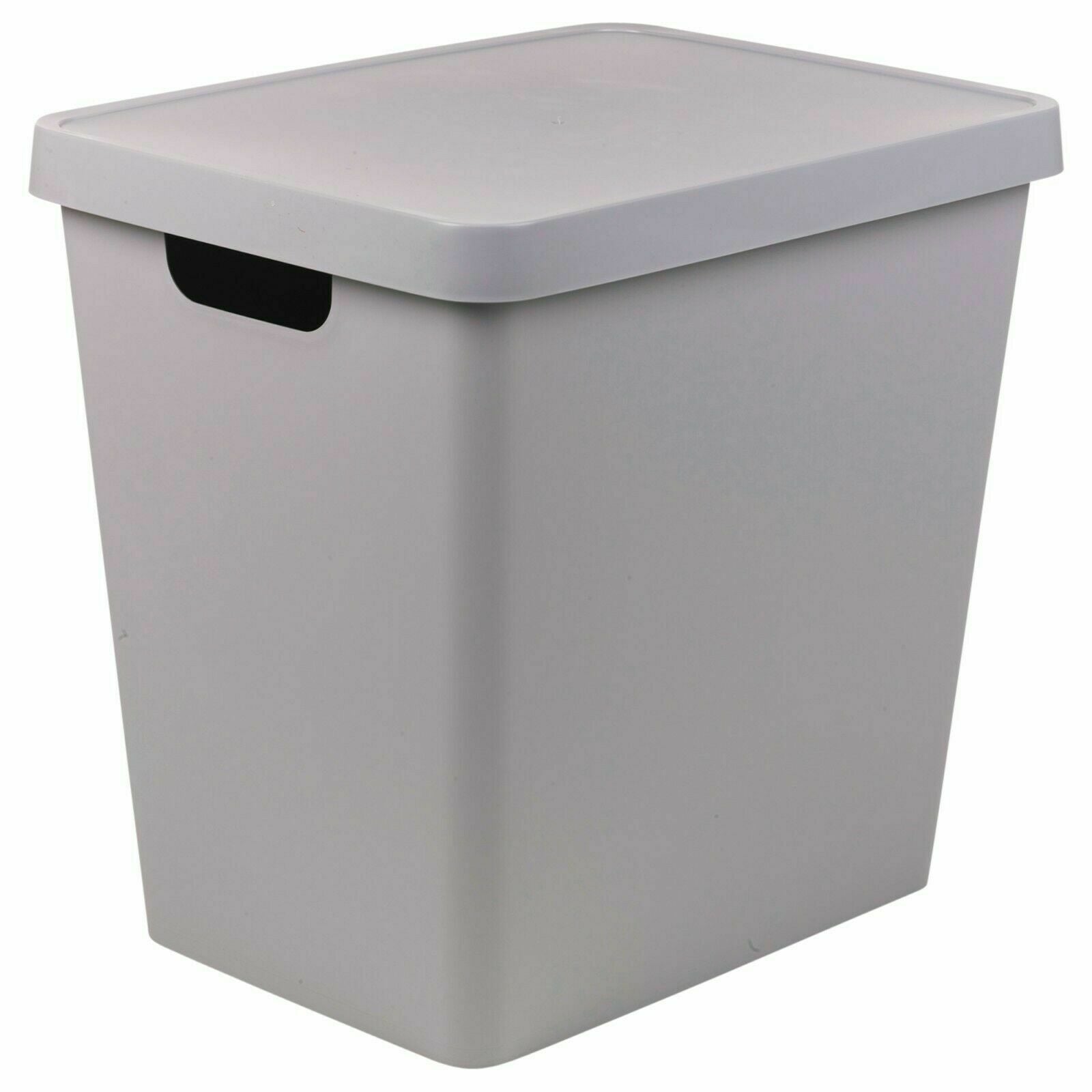 26 Litre Grey Storage Box with Lid