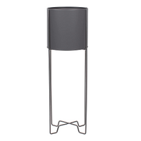 Grey Metal Plant Pot Stand